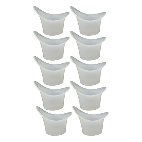 Healifty Augenbadewanne Silikon Augenspülbecher zum Erfrischen und Reinigen Müder Augen 10 Stück 8ml (Weiß)