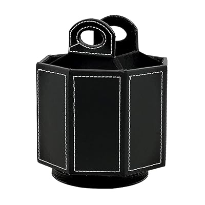 Buy Daixers Remote Control Holder 360 Degree Rotatable Pu Leather Storage Container For Tv Remote Phone Caddy Eyeglasses Desk Organizer Octagonal Black Online In Turkey B074rf428c