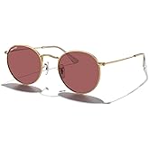 MERRY'S Trendy Round Metal Polarized Sunglasses for Women and Men Retro Classic Vintage Shades S6447