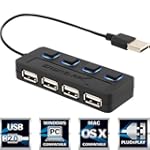 Sabrent 4-Port USB 2.0 Hub with Indiv...