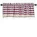 GoodGram Buffalo Check Plaid Gingham Custom Fit Farmhouse Window Valances - Assorted Colors (Burgundy)