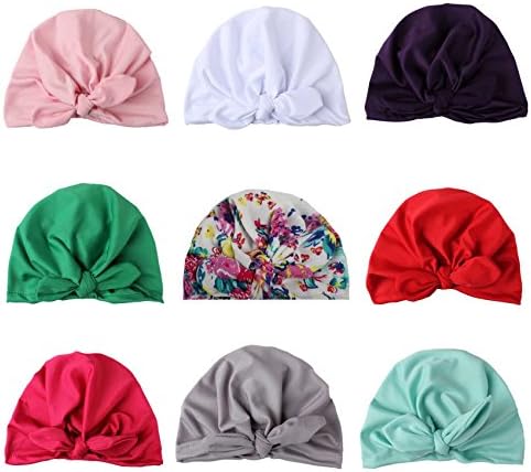 Baby Girl Hats Knotted Rabbit Ear Turban Headband Soft Cute Headwrap Cap (Bunny Ear)