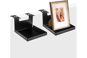 AKBFOX Office Small Cubicle Shelf Storage Organizer Floating Corner Rack Hanging Mini Shelf Adjustable Home Office Essentials for Small Planter Statue Decor Photo Frame 2 Pack