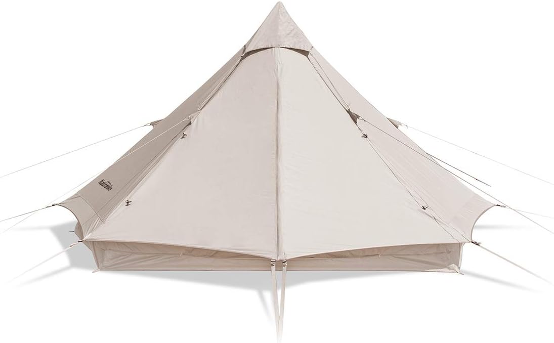 Amazon Naturehike ワンポールテント 綿布テント コットン仕様 防水綿のキャンバスの家族のキャンプテント キャンプ ４シーズン コットンベルテント 一人用 二人用 四人用対応できる Hawk Zing テントシート