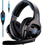 Sades Over-Ear Stereo Bass Gaming Headphone with Noise Isolation Microphone for Xbox One PC PS4 Laptop Phone