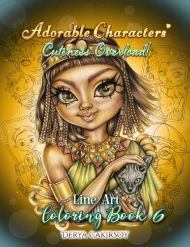 Adorable Characters Cuteness Overload Line Art Coloring Book 6