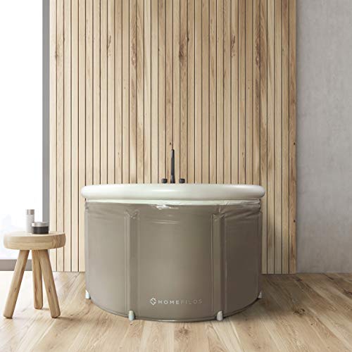 Portable Bathtub (Large) By Homefilos, Japanese Soaking Bath Tub For