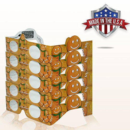 3D Christmas Glasses - 5 Pack - A Fun Christmas Experience! Turn Holiday Lights Into Magical Images. At Every Point Of Light See GINGERBREAD! Our USA MADE Holiday Specs Are Perfect For Festivities!