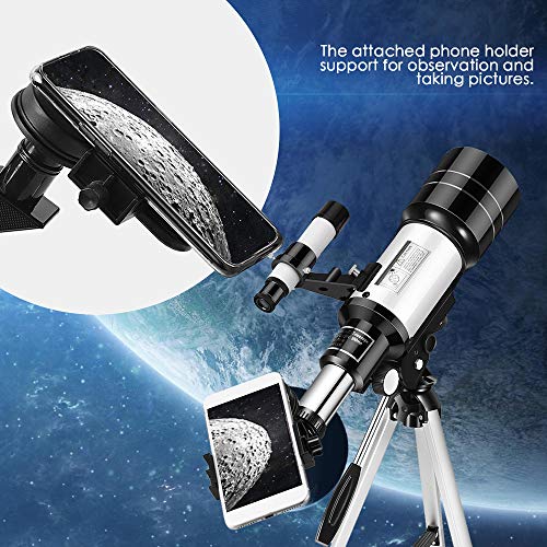 SEAAN Teleskop für Anfänger 150X ~ 15X, 70mm HD Fernrohr Teleskop für Astronomie Erwachsene, Starter Scope mit Stativ… – Bild 7