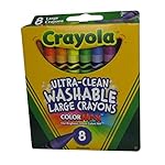 Crayola Washable Crayons, Large, 8 Colors - 2 Packs