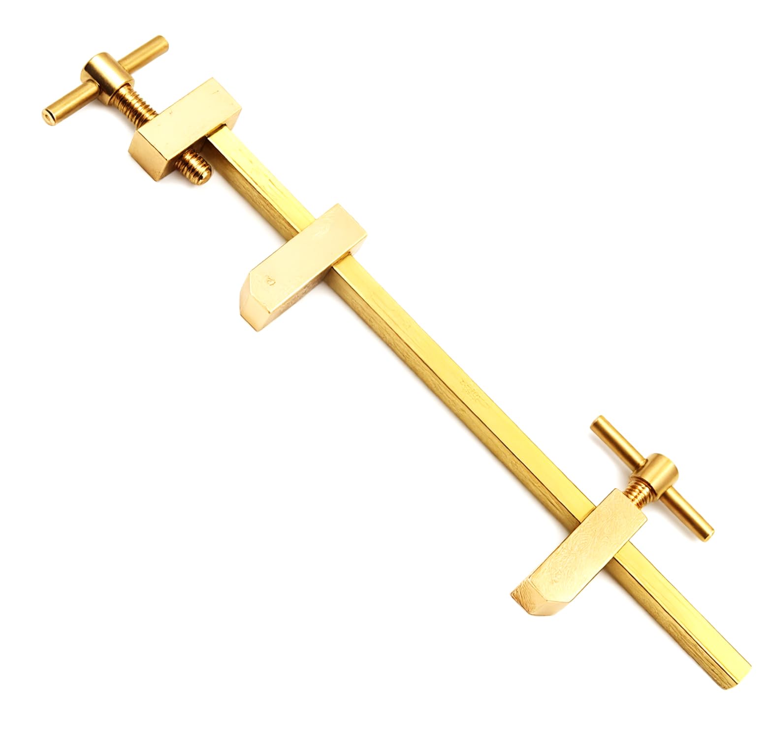Chiloskit Solid Brass Miniature Bar Clamps, 9.5-Inch/240mm Parallel Clamps for Woodworking & Metal with Knurled Tightening Screws