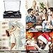 Vinyl Record Player with Bluetooth Output Input,Turntable for Vinyl Records with Speakers USB Digital TS FM Radio Counter Weight Speed Adjust