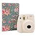 Sunmns Flower Wallet PU Leather Photo Album Compatible with Fujifilm Instax Mini 12 11 9 8 90 26 7s Instant Camera Film, Polaroid Snap Zip Z2300 PIC-300 Film (Retro Floral)