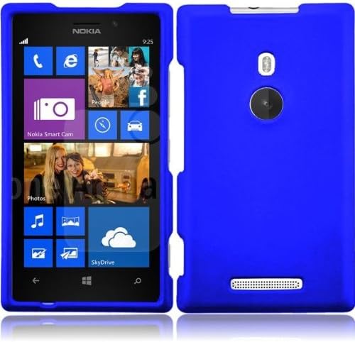 MystCase (TM) Rubberized Hard Snap On Case Phone Cover for Nokia Lumia 925 (T-Mobile) (Blue)