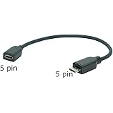 SunshineTronic micro USB Verl&auml;ngerungskabel | voll beschaltet inkl. ID pin | 5 pin | doppelt geschirmt | L&auml;nge: 1 m