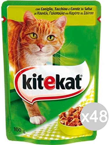 Set 48 KITEKAT Envelope Cat 100 Rabbit Vegetables Food For Cats