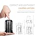 ZOZGETU Solar Lantern Flashlight, 3 Packs Rechargeable Camping Lantern Led Collapsible, Bright Lights for Emergency, Hurricane, Power Outage(Black)