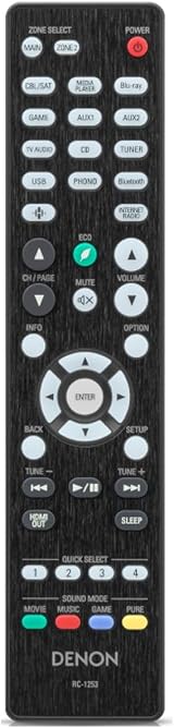 Denon AVR-X2800H Black Dolby Atmos DTS:X AV Receiver view 3
