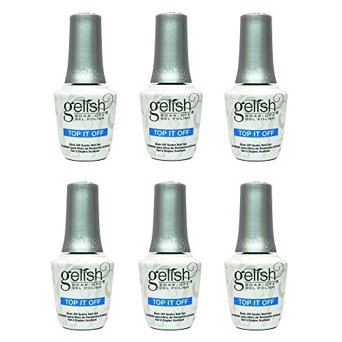 Click Here to See More Images Gelish Harmony 0.5 Fluid Oz. Soak-Off Top-It-Off Sealer Gel Polish Coat (6 Pack)