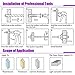 80Pcs Molly Bolt Assortment Kit, Hollow Wall Anchors Perfect for Secure Drywall, Sheetrock and Paneling to Walls or Ceilings - M4×32, M4×60, M5×52, M5×65, M6×52, M6×65 (Assortment Kit)