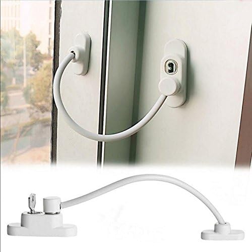 196.54cm Lockable Window Security Cable Lock Door Safety Restrictor Child Room Window and Door Security Restrictor with Key Katoot