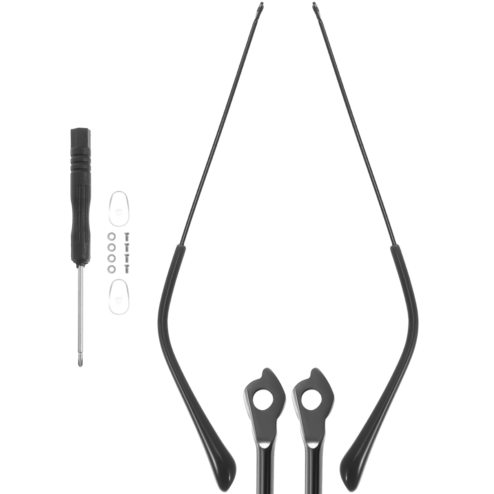 Baluue Glasses Repair Set, Accessories Glasses Ear Hooks Glasses Replacement Temple Glasses Repair Kit Eyeglass Hinge Replacement Glasses Replacement Arms Sunglasses Alloy Spectacle Legs