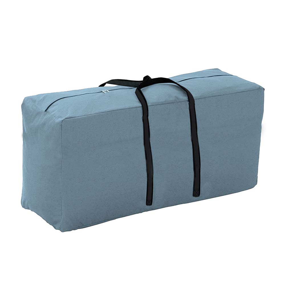 Yolaka Outdoor Patio Furniture Seat Cushions Storage Bag with Zipper and Handles 116x47x51 Waterproof Grey