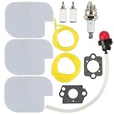 Mckin 530057925 530069247 Air Filter 530095646 Fuel Filter with Fuel Line Spark Plug Gasket Primer Bulb for Poulan Craftsman Chainsaw P3314 P3416 P3816 P4018 PP3416 PP3516 PP3816 PP4018 PP4218 PPB3416