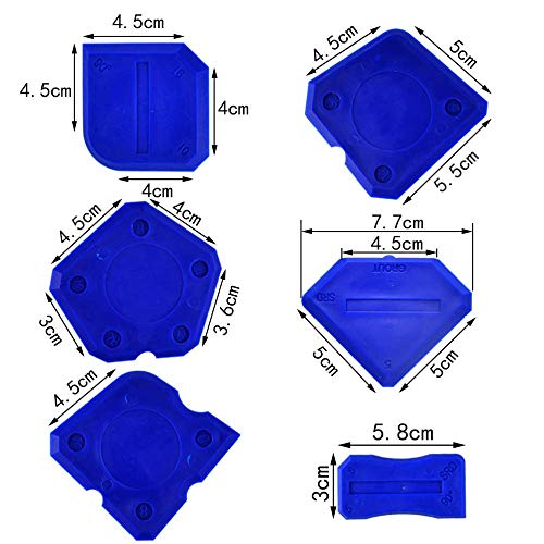 3 in 1 Silicone Caulking Tool Kit, 15 Pcs Caulk Remover and Finishing Tools Silicone Sealant Finishing Tool Grout Scraper Caulking Scraper Edge Tool for Bathroom Kitchen Window Sealing