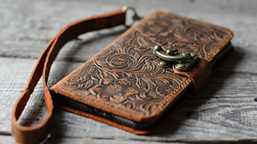 handmade genuine leather wallet flip cover case for iphone 6s / 6 (4.7