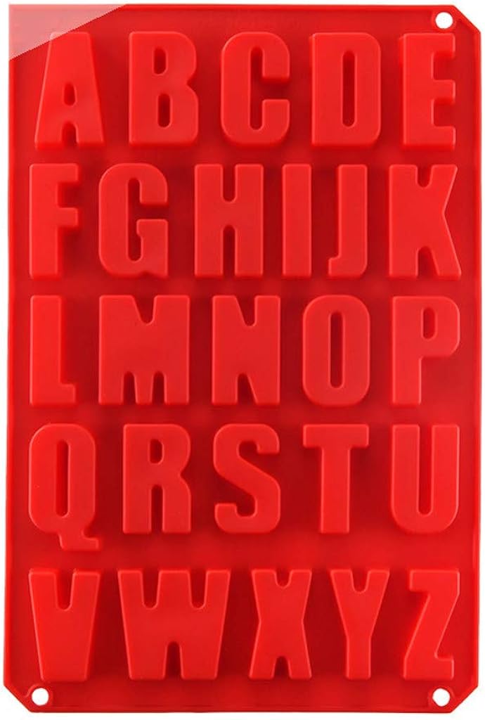 Jonerytime_2PCS 26 Letter Silicone Chocolate Cake Mold Mould Crafts Cookie Candy Ice