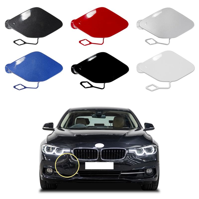 Photo 1 of Goholy Car Front Bumper Tow Hook Cover Compatible with BMW 3 Series F30 F31 LCI Sedan Wagon Fit 320i 325d 328i 330d 330e 330i 340i 2016 2017 2018 Trailer Cover Cap 51117396837 Towing Eye Cap White