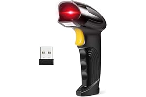 Barcode Scanner Wireless, Basecent USB Quick Laser Barcode Scanner Reader (Lector De Codigo De Barras), Handheld Barcode Reader Scanner for Library Book, Warehouse Inventory, Store