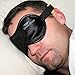 Sleep More Mask (Large-XL) Sleeping Masks for Men or Women. A Quality BLACK Satin Travel Mask and Natural Rest Aid for Sleep Disorders & Insomnia