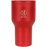 HInj Insulated Travel Tumbler, Crimson, 28oz Stainless Steel with Lid