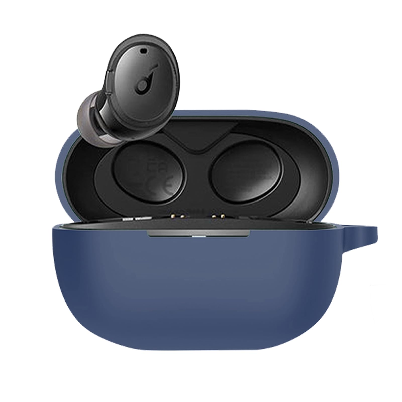 Case for Anker Soundcore Life A3i with Carabiner,Anti-Scratch Premium Soft Silicone Full Protective Case,Shockproof Ultra Slim Headphone Protective Case for Anker Soundcore Life A3i,Blue