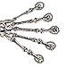 Misscat Fashion Women Hand Chain Skull Fingers Metal Skeleton Slave Bracelet Ring (Silver)
