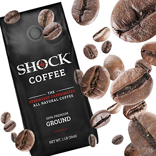 Shock Coffee Ground, The Strongest Caffeinated AllNatural Coffee. Up