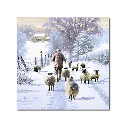 Trademark Fine Art Winter Shepherd by The Macneil Studio, 24x24-Inch-Inch