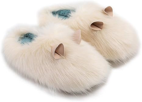 cute plush slippers