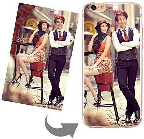 Custom Phone Case, Personalized Customized Phone Case Cover for Apple iPhone X/8 Plus/4S/5/5C/6S/7/8/7 Plus/6+, Unique DIY Custom Picture Photo Ultra Thin Soft Rubber TPU (Transparent, iPhone 8 Plus)