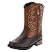 SmartFit Boys' Brown Boys' Toddler Square Toe Western Boot 7 Regular