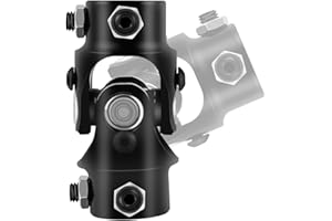COOL STAR 3/4 "DD x 3/4 "DD U Joint Universal Steering Shaft Coupler Max Angle 35 Degree (3-1/4") 83mm Black