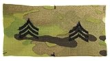 MultiCam RANK Insignia SEW ON E-5 SGT Black