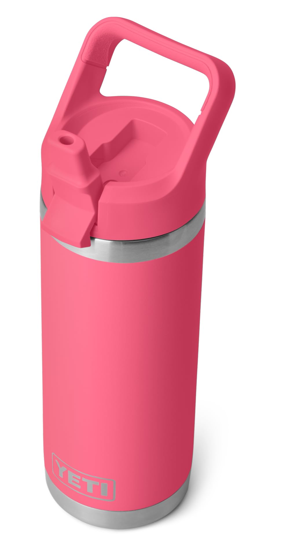YETI Rambler C Straw Bottle, Stainless Steel Vacuum Insulated Bottle with Leakproof Straw Cap, Tropical Pink, 18 oz (532 ml)