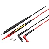 Fluke TL175E TwistGuard Double Insulated Silicone Test Lead Set with Removable 4mm Lantern Tips, 2mm Diameter Probe Tips