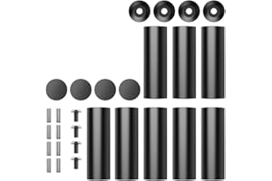 TWOTREES Laser Engraver Height Adjustment Columns L150mm Includes 8 CNC-machined Metal Columns (with T-Nuts), Anti-Slip Pads, hex Wrench, and Height-Increasing Base Bracket. Suitable for Rotating Wheels.