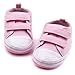 Enteer Baby Girls' Classic Solid Colors Rubber Canvas Shoes with Hook&Loop for 3-24Months