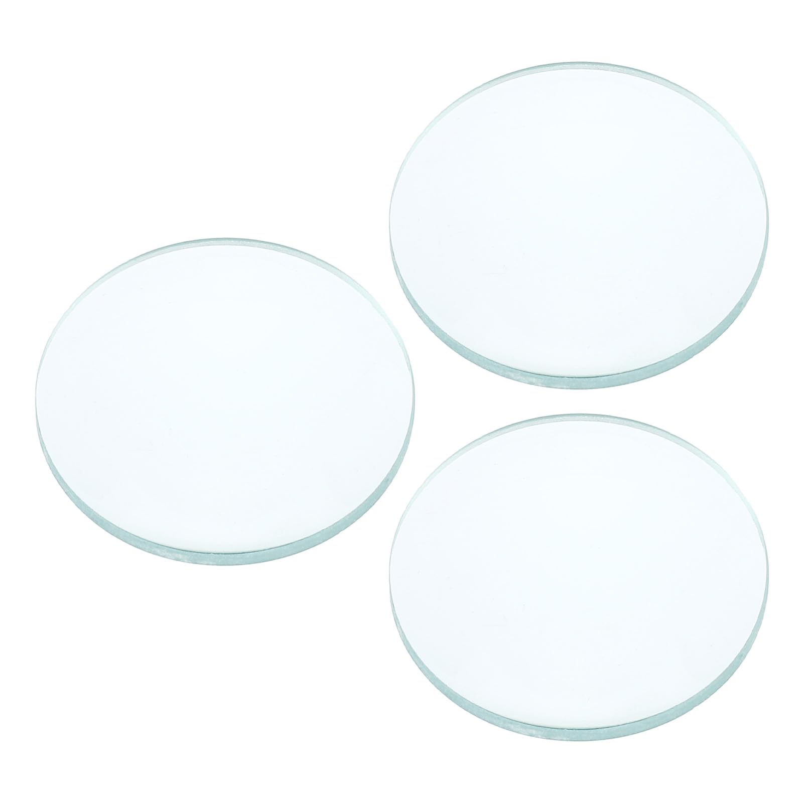 PATIKIL 2" (50mm) Focal Length Double Convex Lens, 3 Pcs 30mm Diameter 5mm Height Glass Optically Polished Round Edges Lens for Physics Experiment, Clear