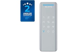 Fechadura Digital de Sobrepor, Abertura por senha ou tag, Pop, Prata, DS1100V, Elsys
